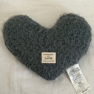 Demdaco Charcoal Heart Pillow